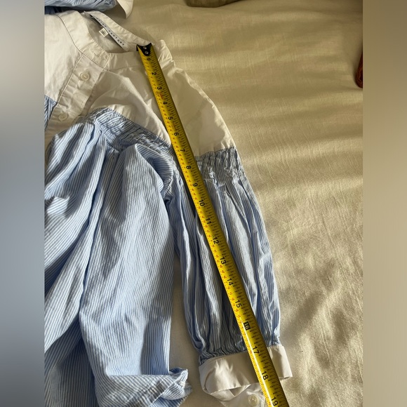 English factory striped flowy blouse-XS - Picture 8 of 9